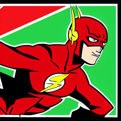 Image similar to the flash in the style of justice league unlimited