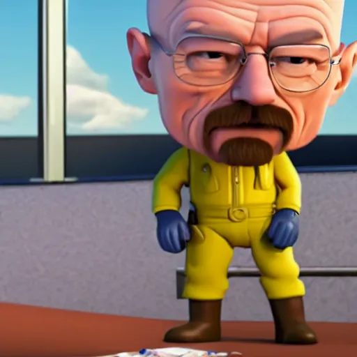 Image similar to walter white in a Pixar Film, 8k, hyperdetailed