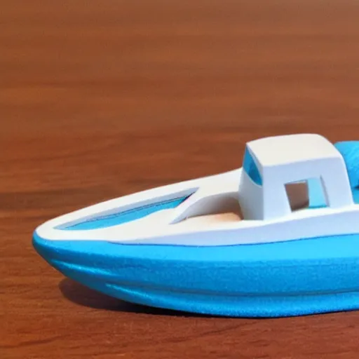 Image similar to 3 d printed benchy boat, test 3 dprint, plastic boat toy