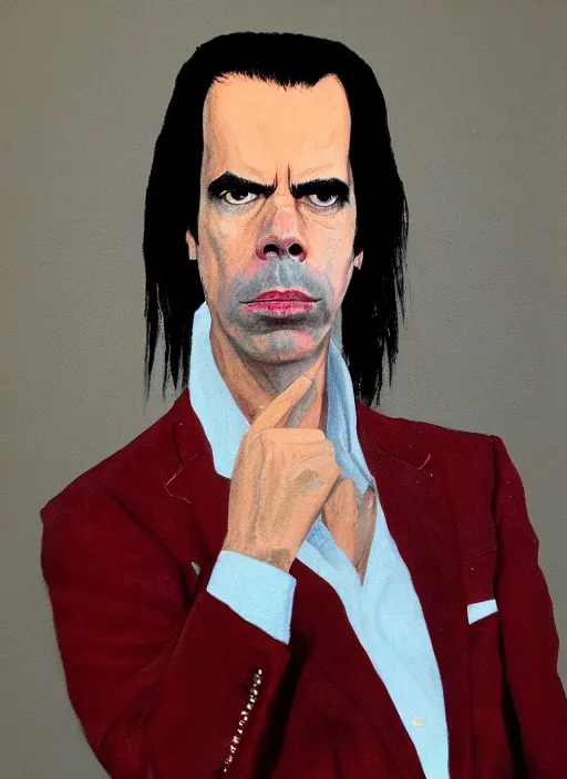 Image similar to Nick cave portrait