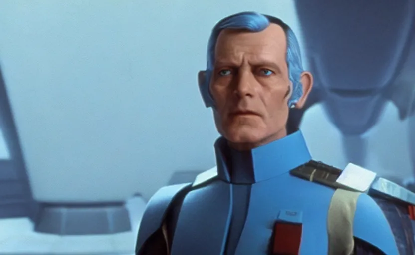 Prompt: grand admiral thrawn in empire strikes back, 1 9 8 0