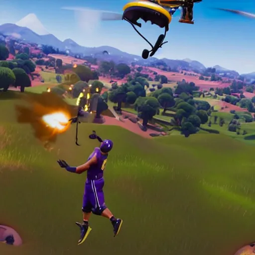 Image similar to kobe bryant helicopter crash in fortnite