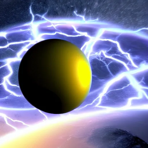 Image similar to storm of sphere atoms, photorealistic, 4 k