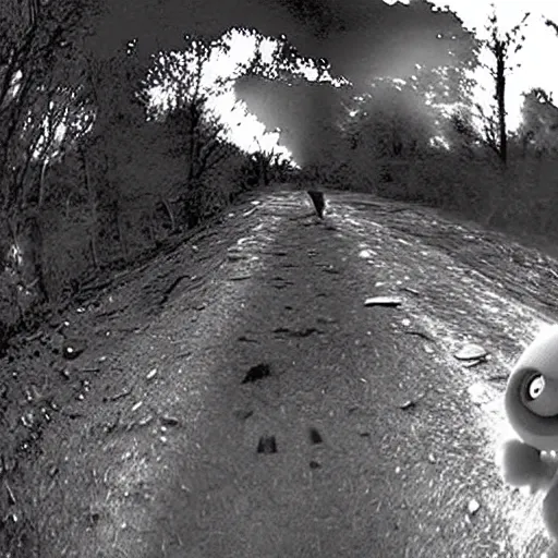 Image similar to Ghost from Super Mario caught on trailcam footage. Trending on Kotaku