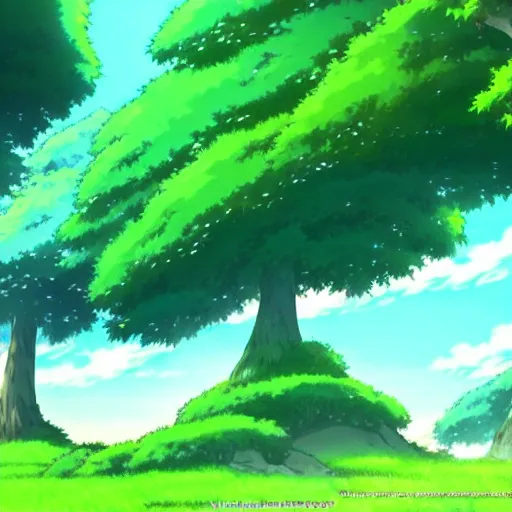 Image similar to anime style trees, environmental art animation background, studio ghibli, makoto shinkai