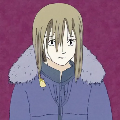 Prompt: Ned Stark as an anime character from Studio Ghibli