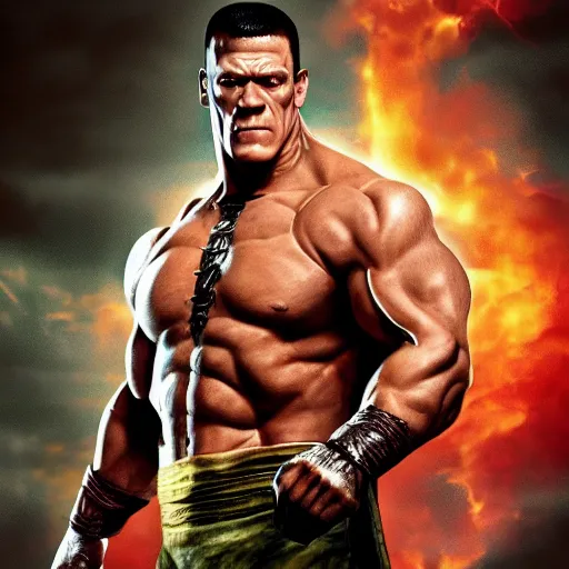 Image similar to john cena as jagi in fist of the north star, 4 k