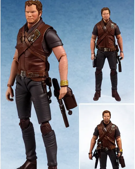 Image similar to chris pratt action figure. dnd, high fantasy.