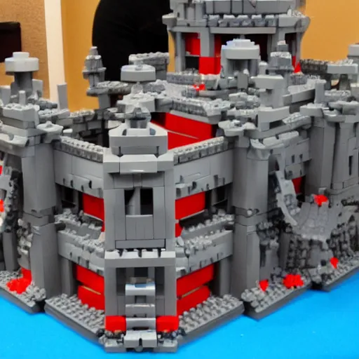 Image similar to castle greyskull made out of legos