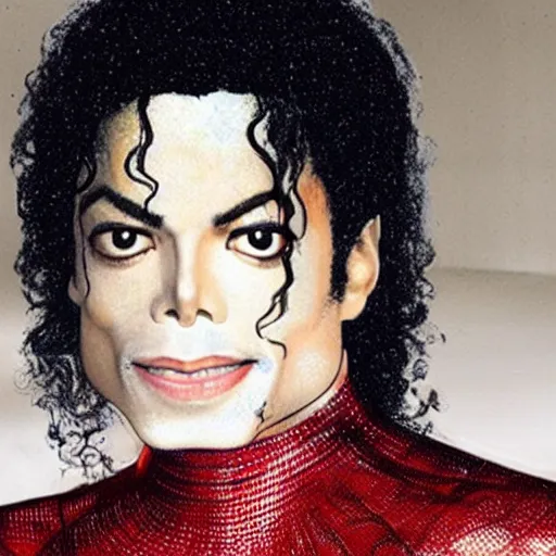 Prompt: michael jackson as spider - man