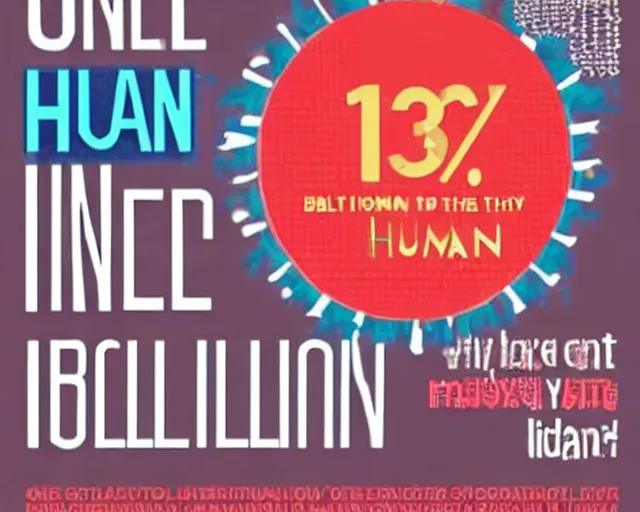 Prompt: one trillion humans doing it