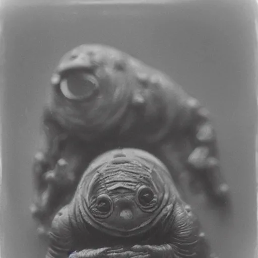 Prompt: tardigrade!!! daguerreotype portrait photograph. inspired by gerard grom and ansel adams and zdzislaw beksinski. highly detailed. old timey.