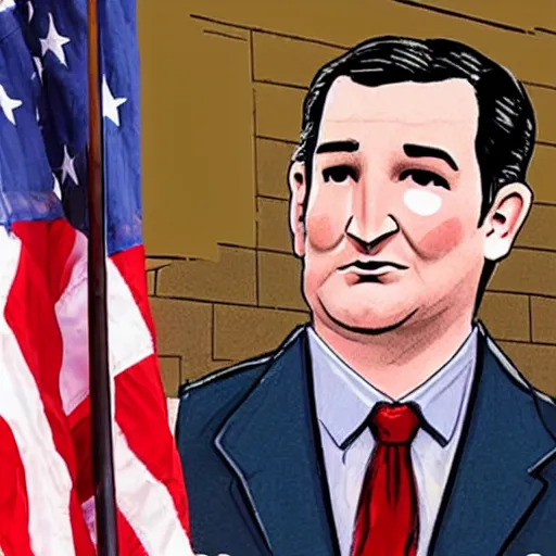 Prompt: photograph of Ted Cruz as the Zodiac Killer