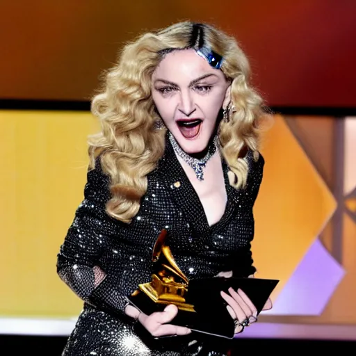 Image similar to madonna winning a grammy award