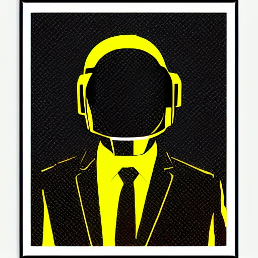 Image similar to daft punk concert in 1 bit art style