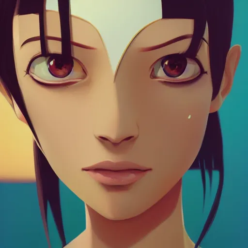 Image similar to face icon stylized minimalist breakfast at tiffany's, loftis, cory behance hd by jesper ejsing, by rhads, makoto shinkai and lois van baarle, ilya kuvshinov, rossdraws global illumination