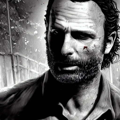 rick grimes, the walking dead, zombies, head and | Stable Diffusion ...
