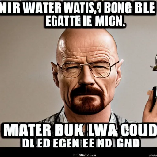 Image similar to walter white cooks an egg