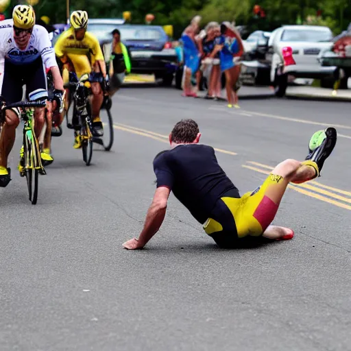 Image similar to Bicycle crash,Lance Armstrong, 8k, award winning photo