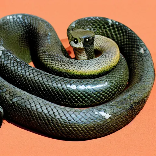 Image similar to a snake with legs