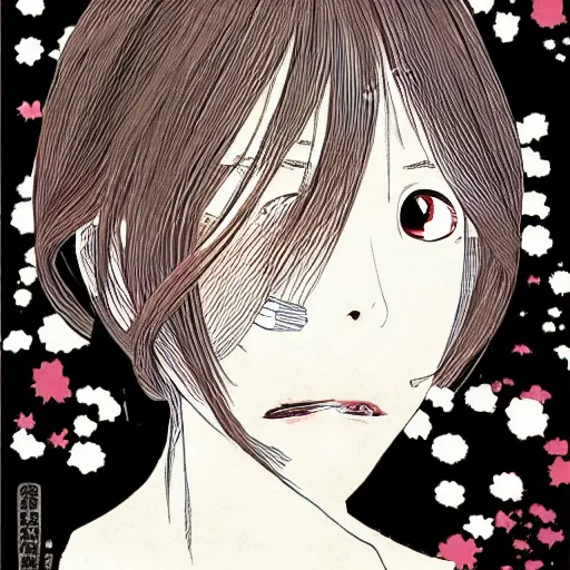 Image similar to a portrait of a girl by inio asano, aya takano color style