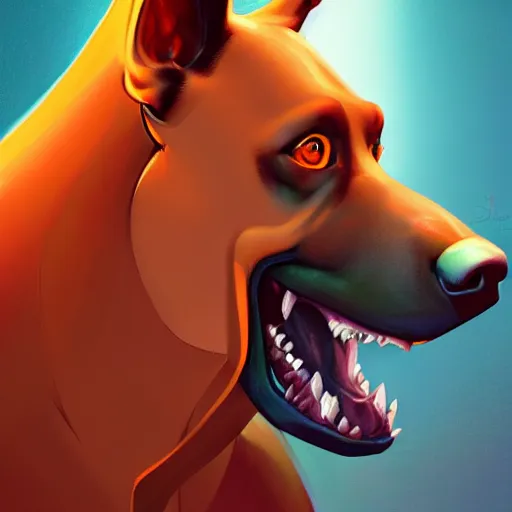 Prompt: portrait of an antropomorphic doberman creature, angry look, ready for battle, masterpiece, mattepainting concept blizzard pixar maya engine on cold night stylized background splash comics global illumination lighting artstation lois van baarle, ilya kuvshinov, rossdraws