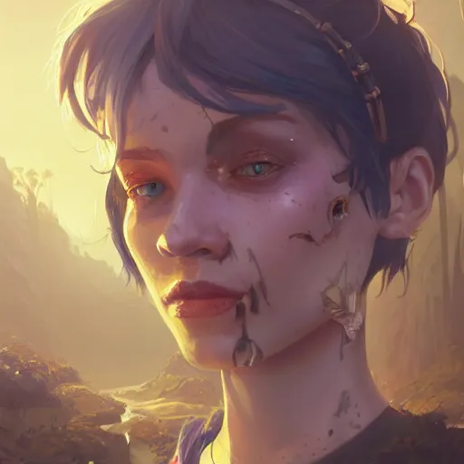 Image similar to highly detailed portrait 💀💎, in gta v, stephen bliss, unreal engine, fantasy art by greg rutkowski, loish, rhads, ferdinand knab, makoto shinkai and lois van baarle, ilya kuvshinov, rossdraws, tom bagshaw, global illumination, radiant light, detailed and intricate environment