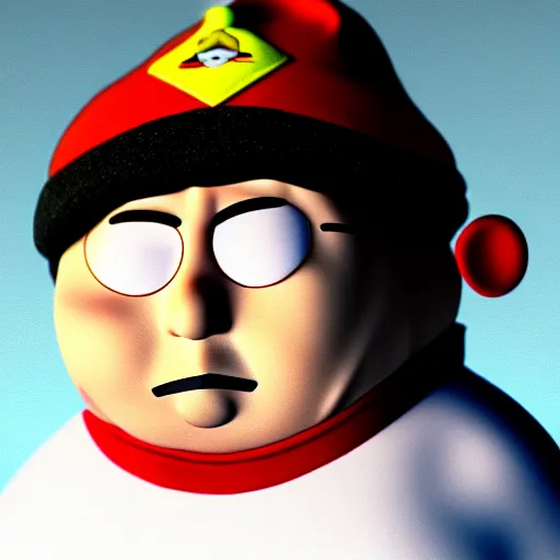 Prompt: Eric Cartman from south park photorealistic, 4k award winning photography