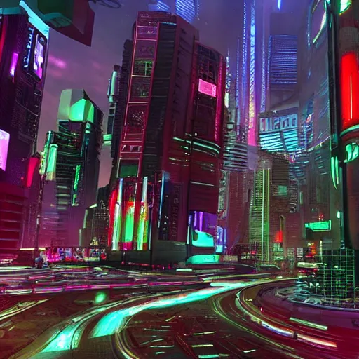 Image similar to a cyberpunk city in south america city