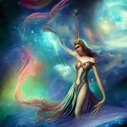 Prompt: somewhere in the cosmos we shall meet beautiful magical details and accents, astral cosmic illustration, by pablo amaringo, amazing background, cinematic lighting, colorful textured detail, storybook illustration, sharp images, 3 - d 8 k, high resolution, in the style of anne stokes, gerald brom, alexis franklin, elena masci, giger