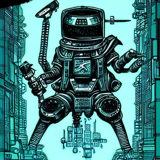 Image similar to a drawing of cyberpunk warhammer pikachu by Joe Fenton