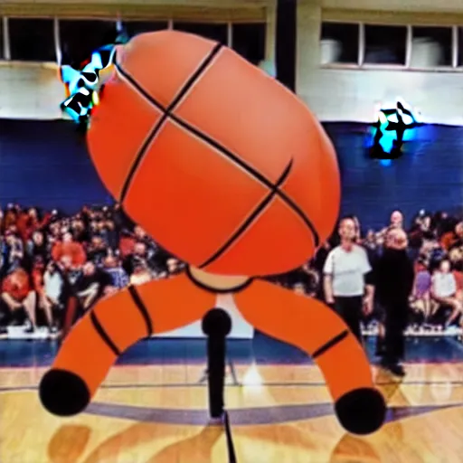 Image similar to giant human lobster playing basketball