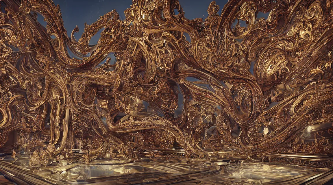 Image similar to the redolent laboratory 8k, optane render, incredible post-processing lighting, godrays, center frame, intricate details, ultra-detailed, hyperrealistic, ornate, luxurious, colossal, filigree, multi-leveled, pristine, epoxy style, multicolored, exotic, zaha hadid architecture, incredible lighting, ray traced reflections, lots of windows, trending on artstation. epic composition, wide angle, intense, cinematic, awe-inspiring, by Miyazaki, Nausicaa Ghibli, Breath of The Wild