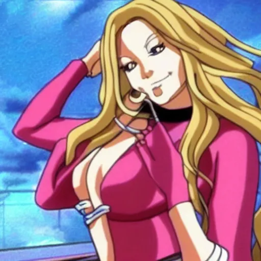 Image similar to mariah carey as an anime villain