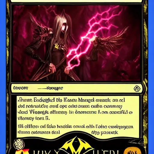 Prompt: beautiful edgelord mall goth magic the gathering, realistic, 8 k, in the style of nu metal, side lighting, lightning bolts