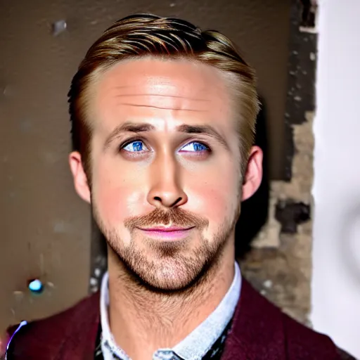 Image similar to ryan gosling, surprised, mouth open