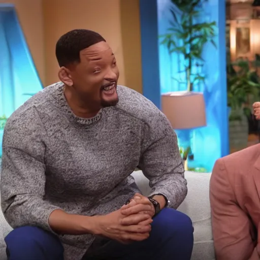 Prompt: will smith interview, eric andre show still