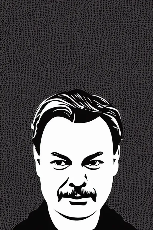 Image similar to minimalist boho style art of a viktor orban, illustration, vector art