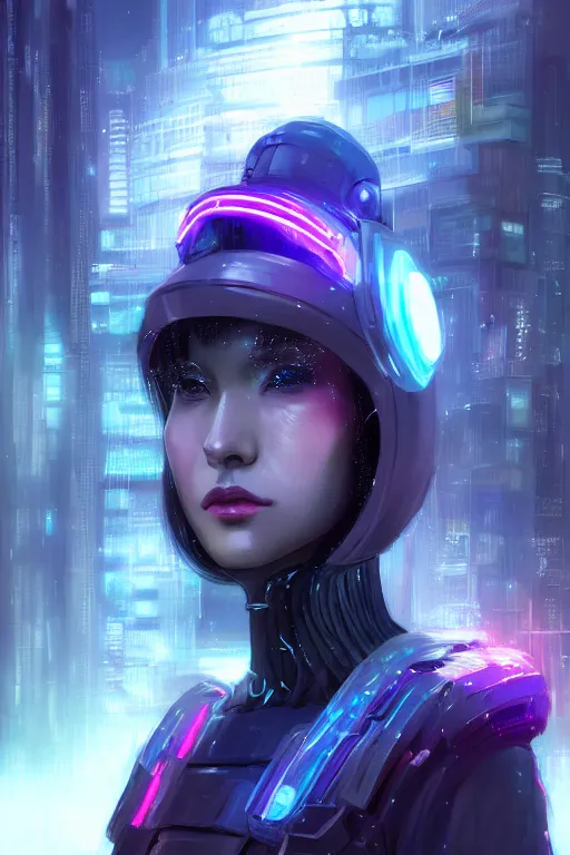 Image similar to portrait futuristic superb cyberpunk young female Summoner, in futuristic snowy thunder flashing tokyo rooftop cyberpunk night, ssci-fi, fantasy, intricate, very very beautiful, elegant, neon light, highly detailed, digital painting, artstation, concept art, soft light, hdri, smooth, sharp focus, illustration, art by tian zi and craig mullins and WLOP and alphonse mucha