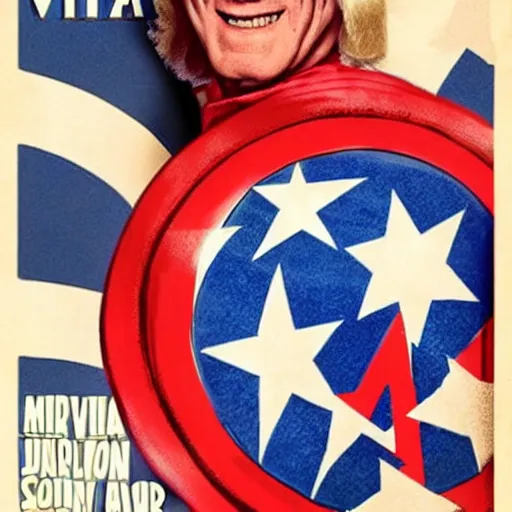 Image similar to Film Poster of Jimmy Saville as Captain America