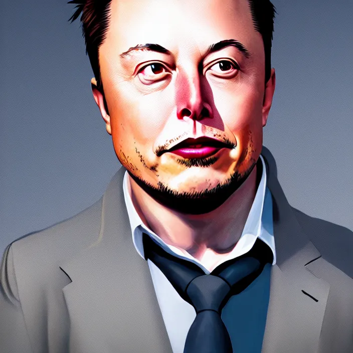 Prompt: portrait of elon musk in the style of zootopia. volumetric lighting, subsurface scattering, hyperrealistic, octane render, hyperdetailed