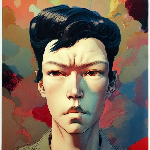 Image similar to prompt : soviet doomer portrait soft light painted by james jean and katsuhiro otomo and erik jones, inspired by akira anime, smooth face feature, intricate oil painting, high detail illustration, sharp high detail, manga and anime 1 9 9 9