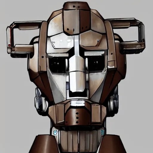 Image similar to portrait of mecha cardboard robot, cardboard mecha bot made of cardboard, artstation