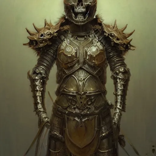 Prompt: armor made of bones, anthropomorphic shiba inu, stuning 3 d render, masterpiece, glowing black aura, foggy dark, by donato giancola and greg rutkowski and wayne barlow and zdzisław beksinski, realistic face