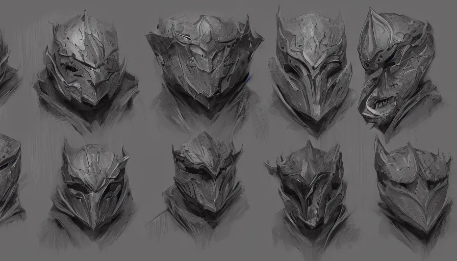 Image similar to concept art of mask for a secret society by jama jurabaev, brush hard, artstation, cgsociety, high quality, brush stroke