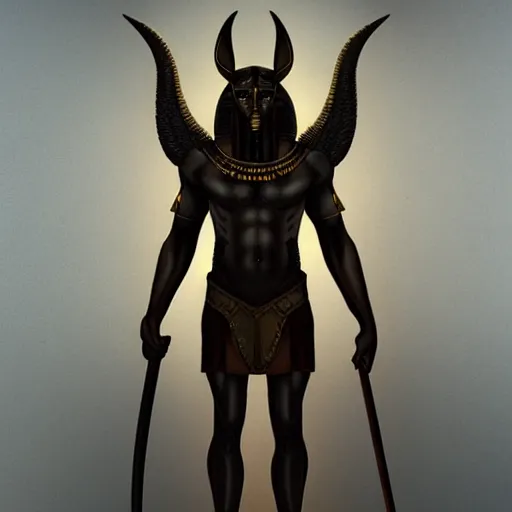 Image similar to the god of Anubis,human, artstation