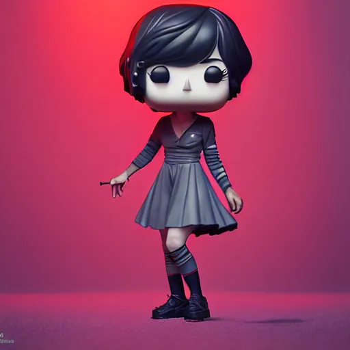 Image similar to funko pop, by tom bagshaw and ilya kuvshinov, rtx rendering, octane render 1 2 8 k, maya, extreme high intricate details by wlop, digital anime art by ross tran, medium shot, composition by sana takeda, dramatic lighting by greg rutkowski