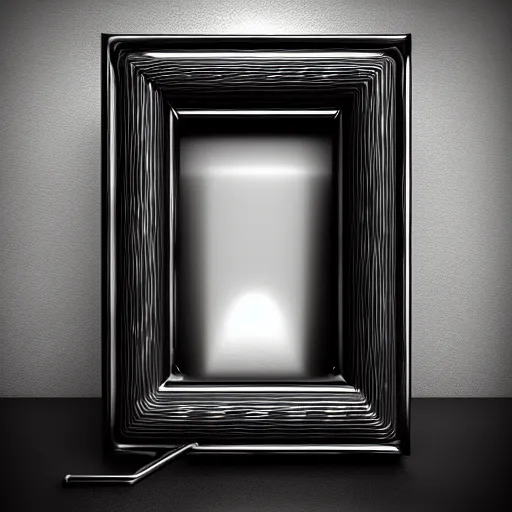 Image similar to surreal liquid metal picture frame, ultra rendered extreme realism and detail, 8 k, highly detailed, realistic, pbr, unreal engine 5, cinematic, cryengine, octane render