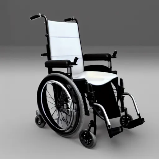 Image similar to a 3d render of a wheelchair of the future, ultra detailed, realism, 8k, octane render, unreal engine