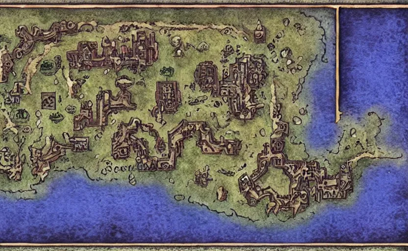 Image similar to Haunted dungeon map, D&D map